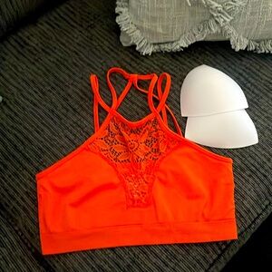 Zenana Bralette - Brand New with Pads - Coral color - S/M